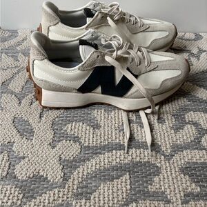 New Balance White and Black Sneakers